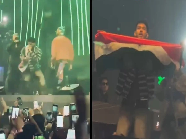 پاکستانی ریپر طلحہ انجم نے نیپال میں کنسرٹ کے دوران بھارتی پرچم لہرادیا‏